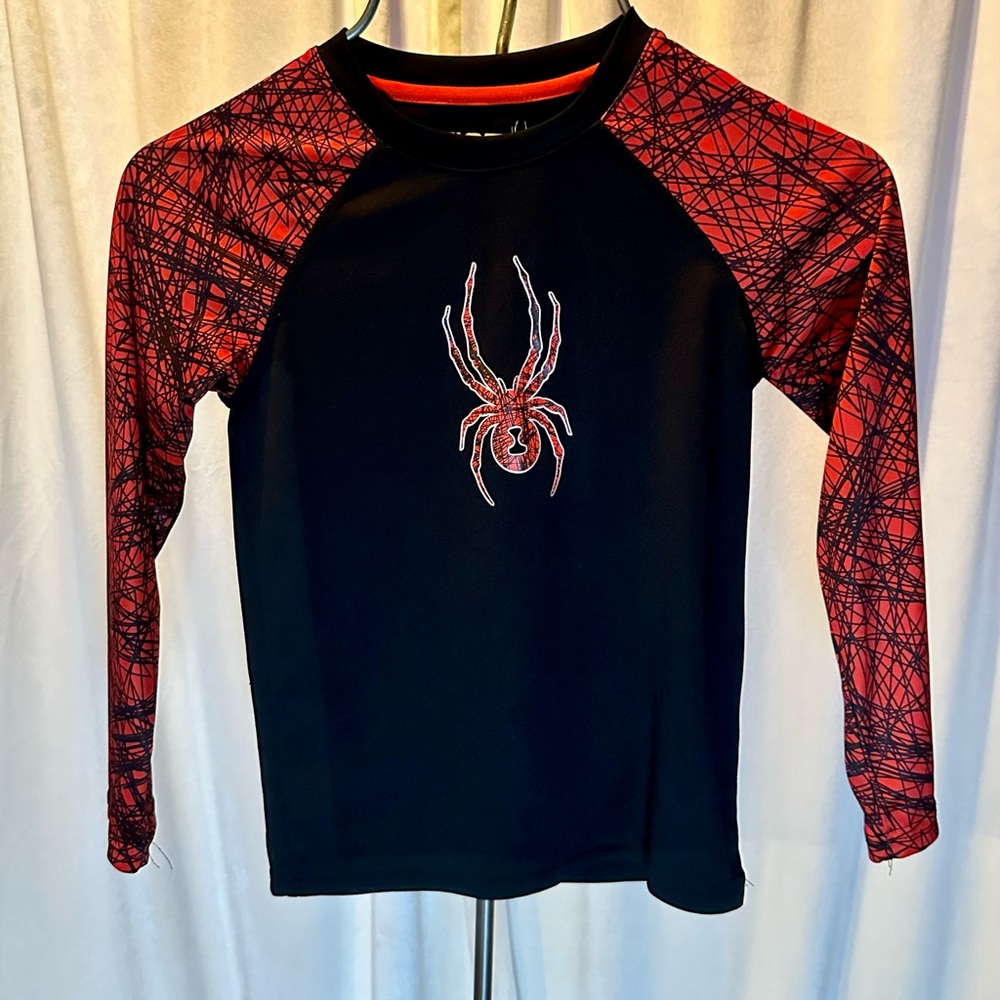Boys red and black Spyder active shirt NWOT